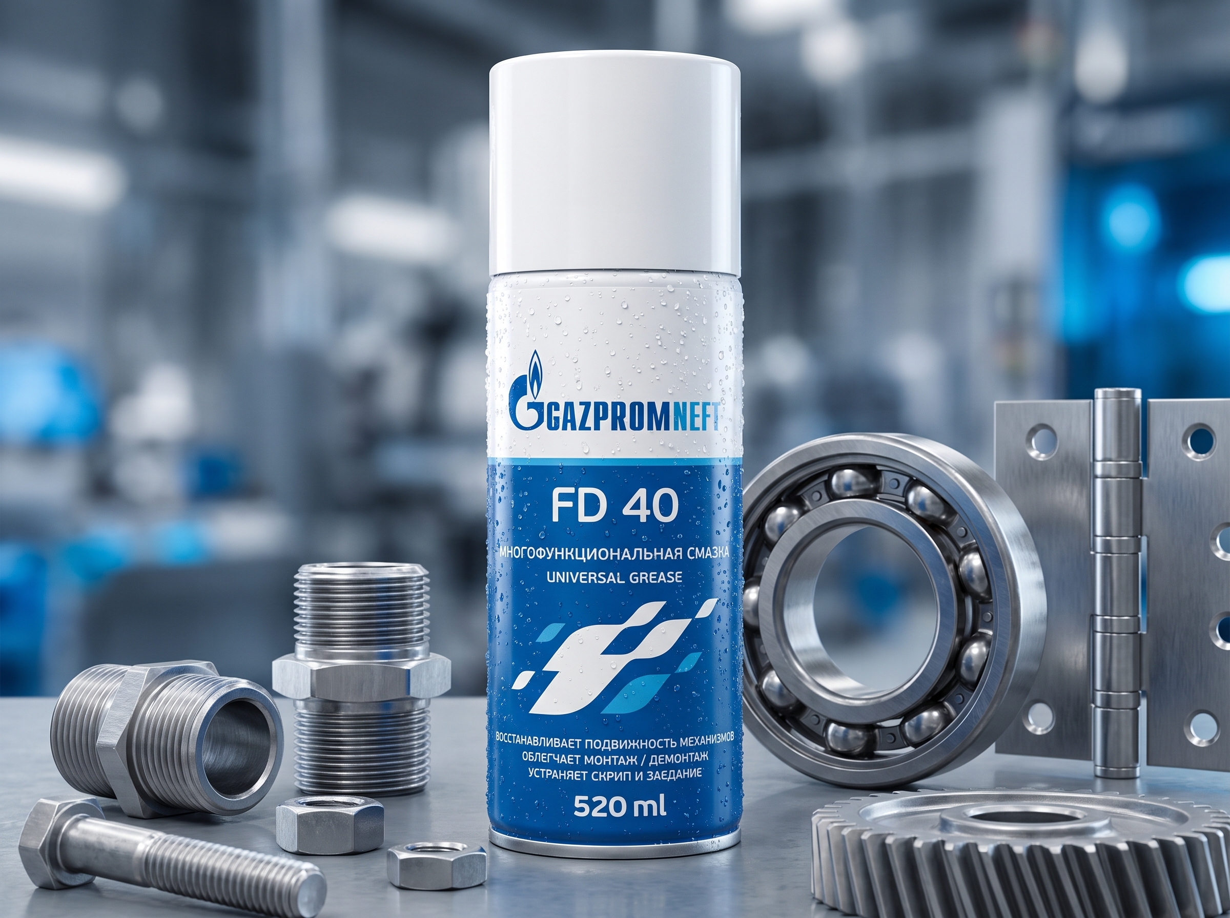 Новинка в ассортименте: мульти-спрей GAZPROMNEFT FD-40 для защиты, смазки и обслуживания механизмов